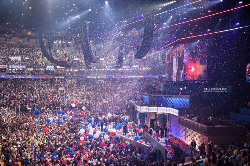 DNC crowds, balloons in 2016
