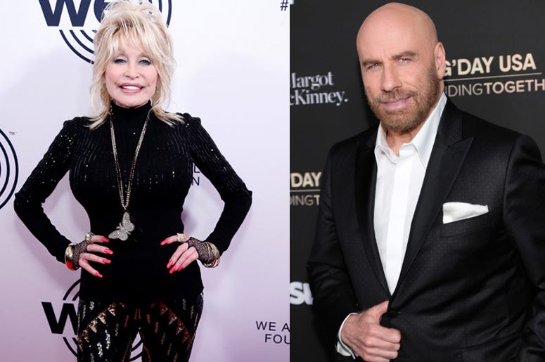 Dolly Parton and John Travolta