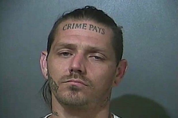 Osterlind: Man With 'Crime Pays' Tattoo Arrested Again