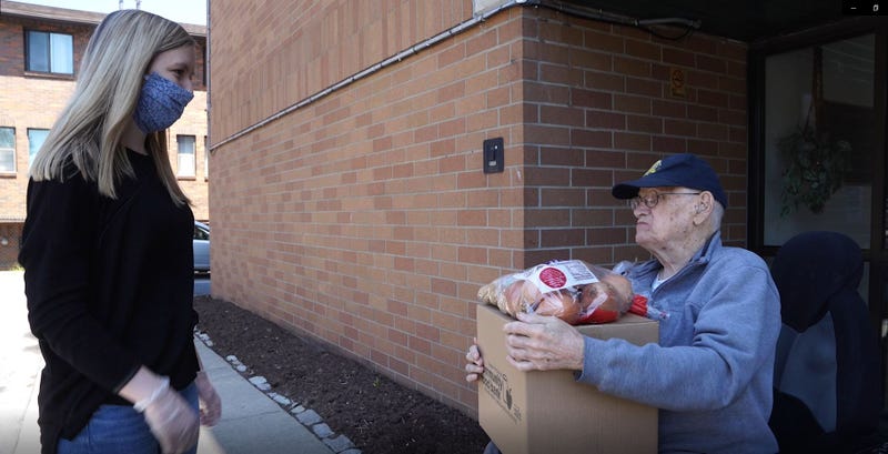 Greater Pittsburgh Community Food Bank makes a food delivery to someone door step