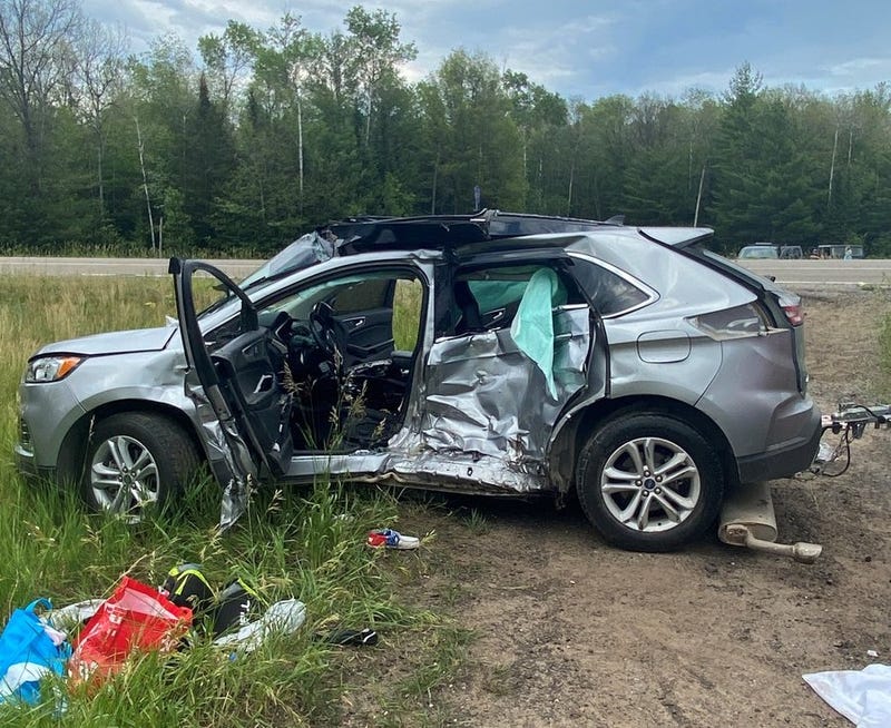 Four people are recovering from injuries sustained in a two-vehicle crash on Thursday evening near Higgins Lake, state police said.