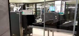 Security checkpoint at Lake County Courthouse