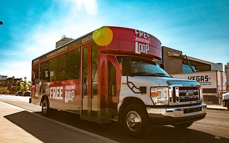 Photo of Las Vegas' "Downtown Loop" shuttle bus