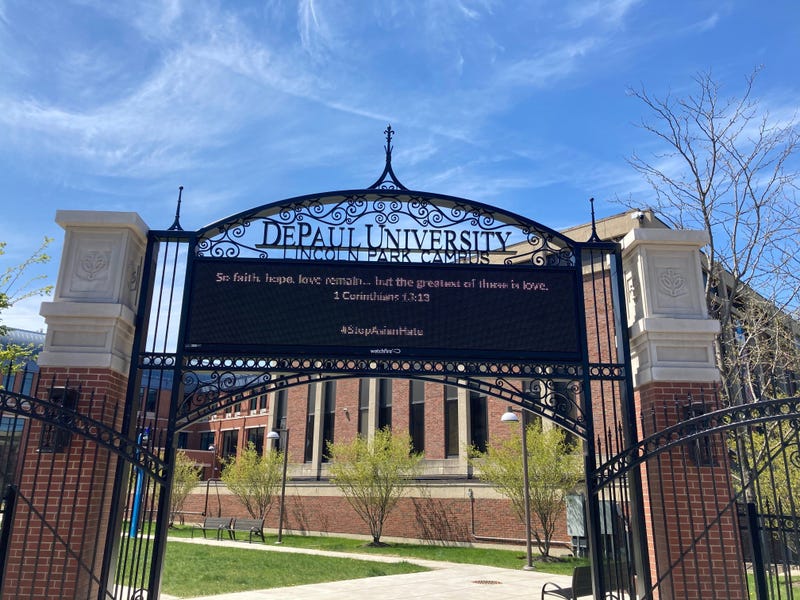 DePaul entrance with archway