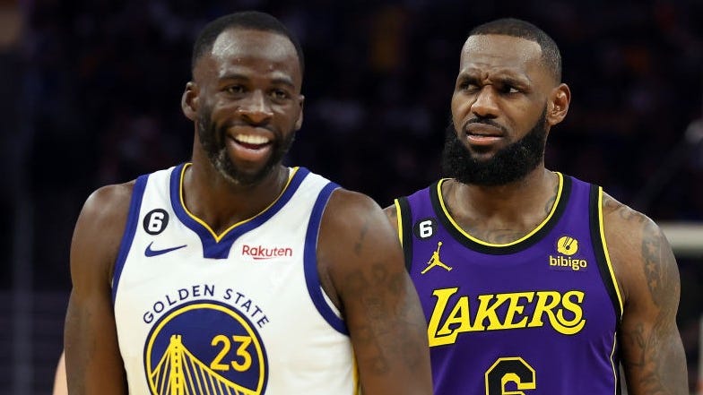 Draymond Green and LeBron James seemed pretty chummy Tuesday night