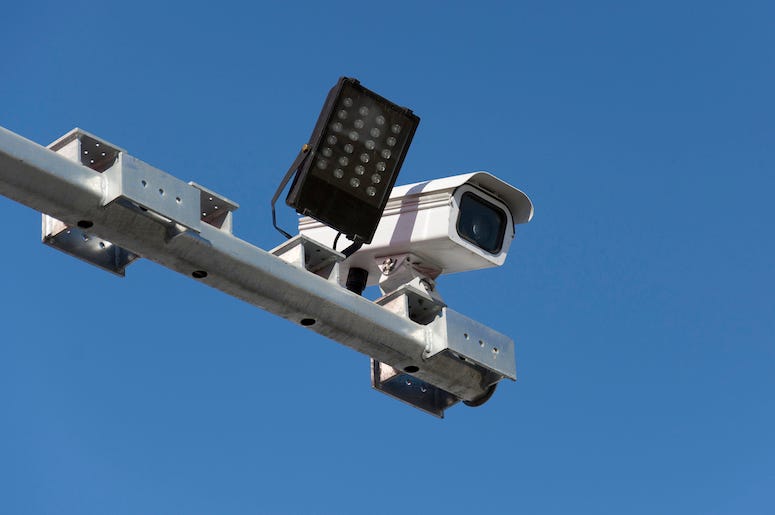 Traffic, Camera, Blue Sky, Isolated
