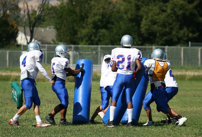 Football practice.
