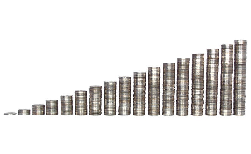 Rising wages shown in a graph