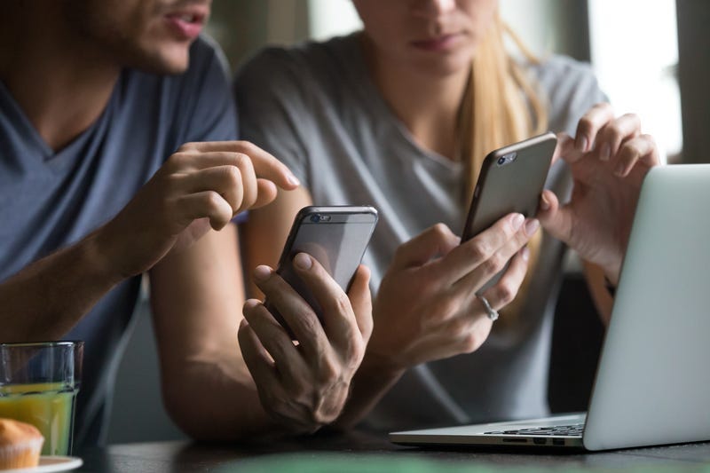 People on phones.