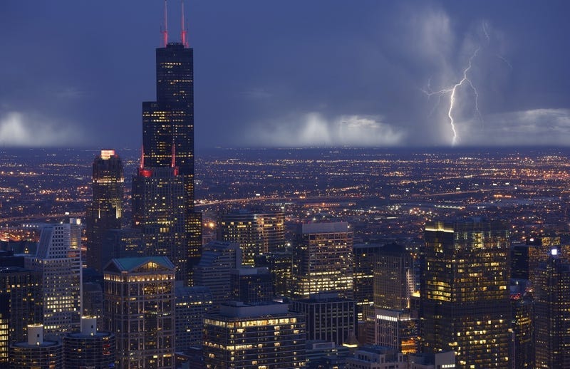 Chicago Thunderstorm rain lightning