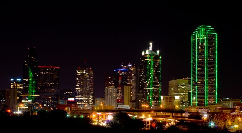 Downtown Dallas at night
