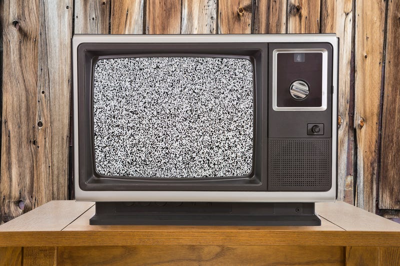 Old TV with static television