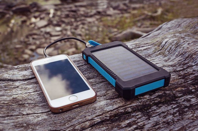 Phone charging on solar power