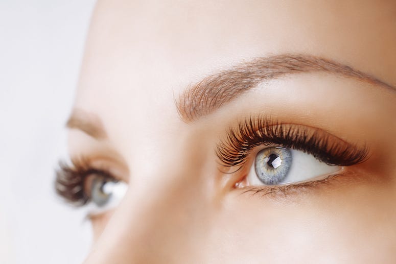 Woman, Eyes, Blue, Eyelash Extensions