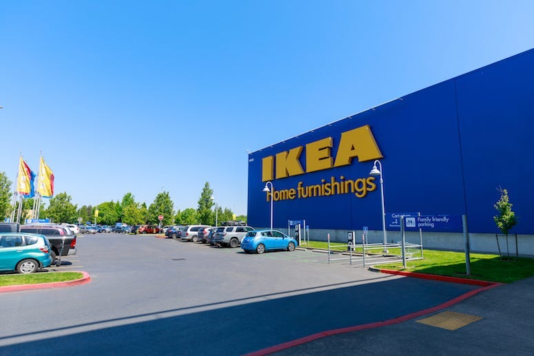 IKEA, Facade, Store, Entrance, Parking Lot