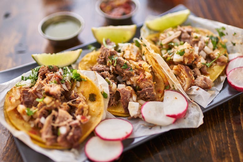 Street Tacos, Corn Tortillas, Carnitas, Veggies, Food
