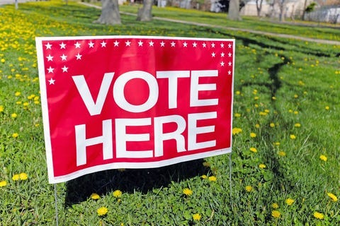 Voting sign