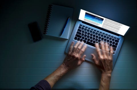 Business Laptop Computer Work Hands.