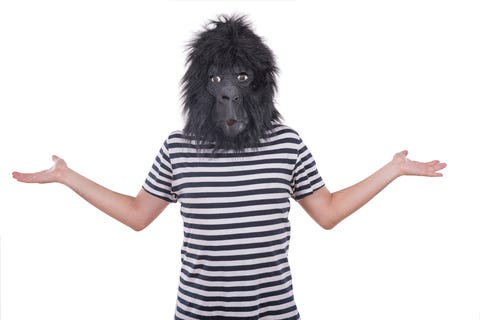 guy in a gorilla mask