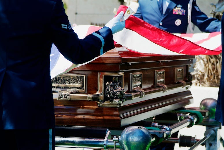 Honor Guard, Flag, Casket, Military Funeral