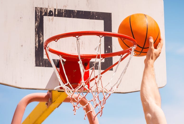 Dunk, Basketball, Hoop, Outdoors