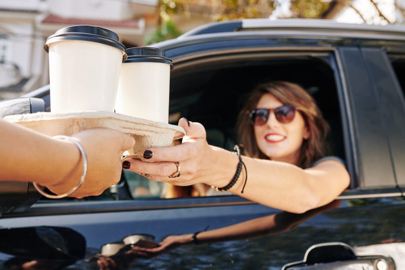 Woman at Drive Through