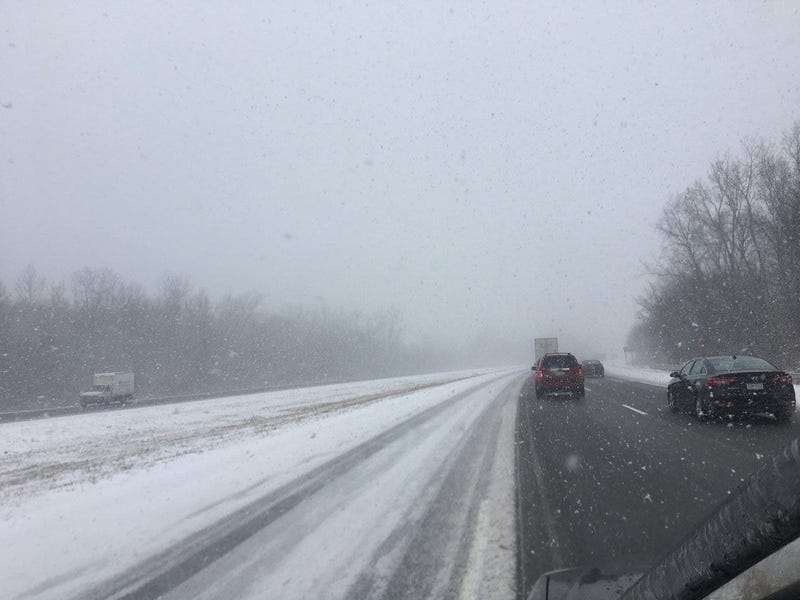 Snow on highway