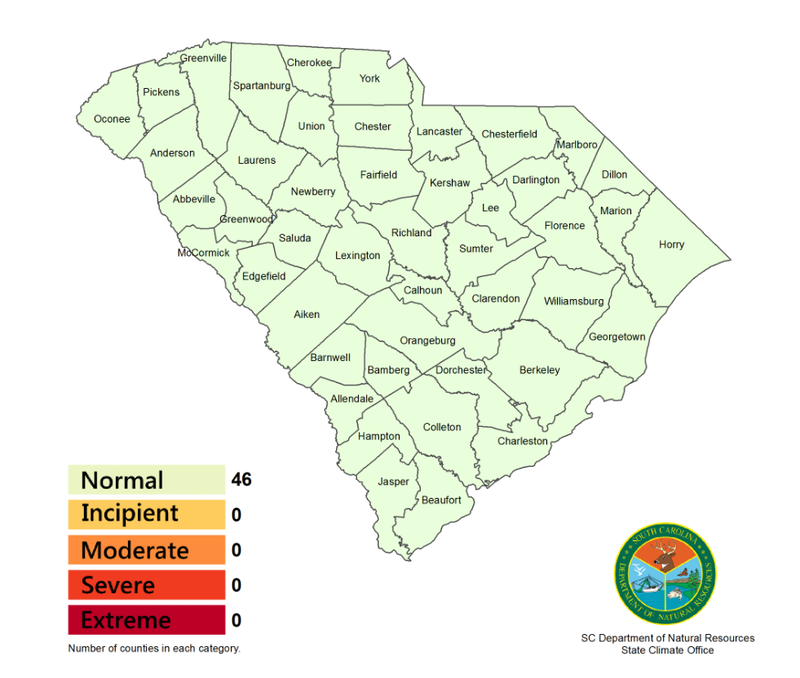 SC Drought Committee declares all state's counties drought free