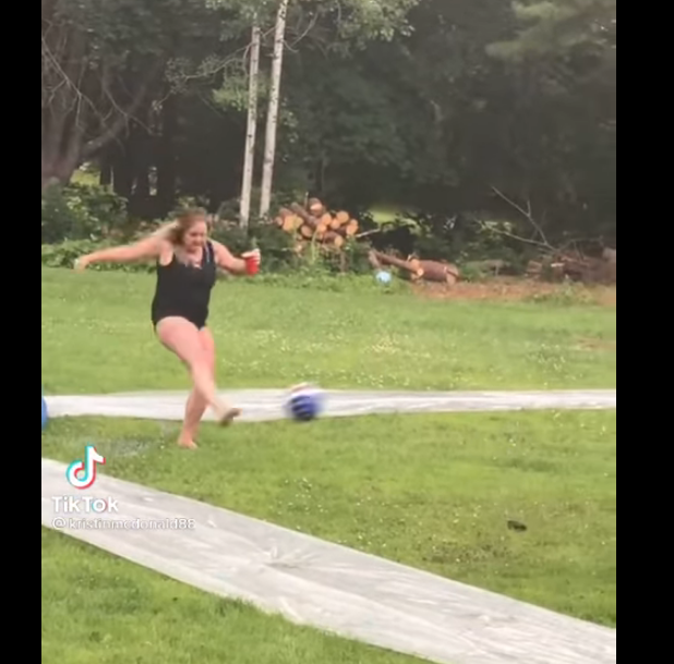 Slip and Slide Kickball