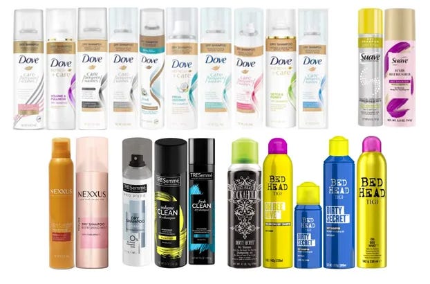 Unilever dry shampoo recall