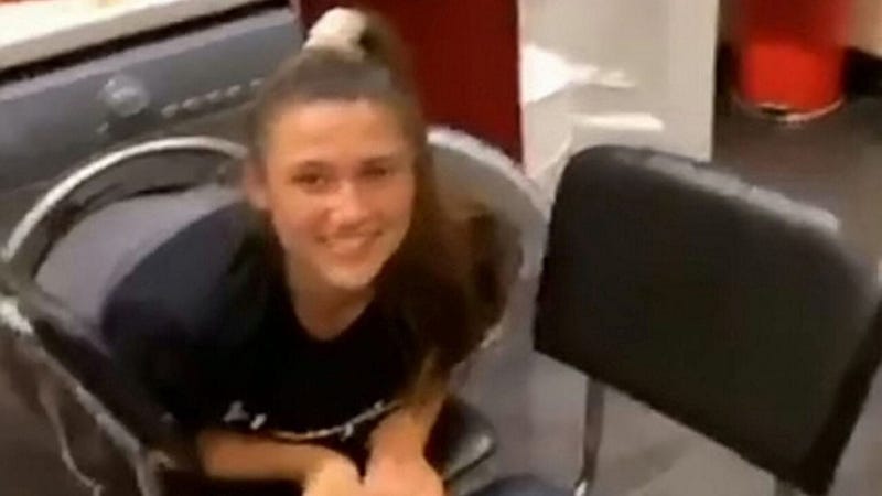 Cute, drunk college student gets stuck in clothes dryer 
