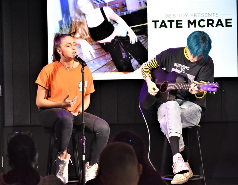 Tate McRae in the TDY Artist Lounge in Philadelphia