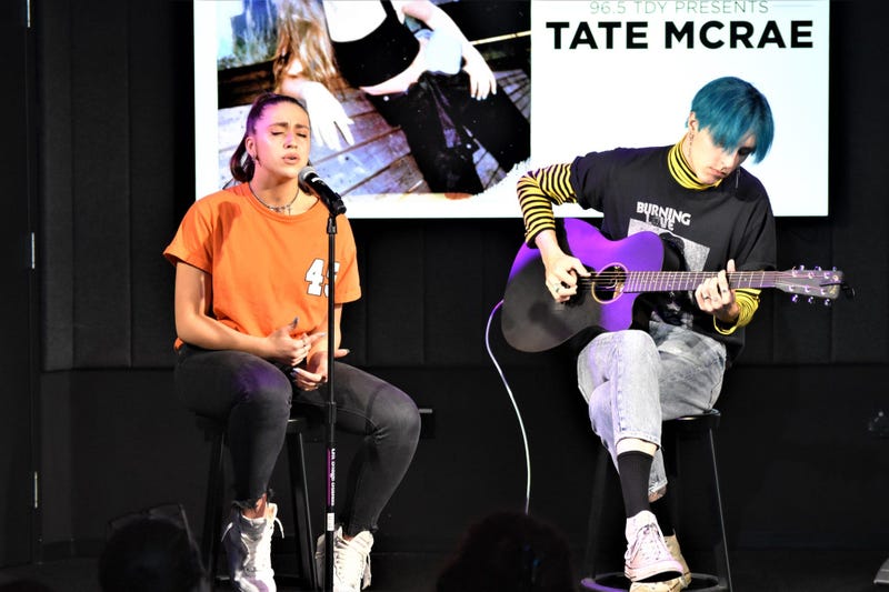 Tate McRae in the TDY Artist Lounge in Philadelphia