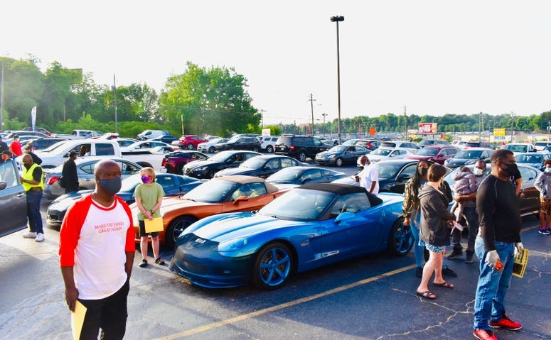 Participants gather for caravan to Brunswick, GA