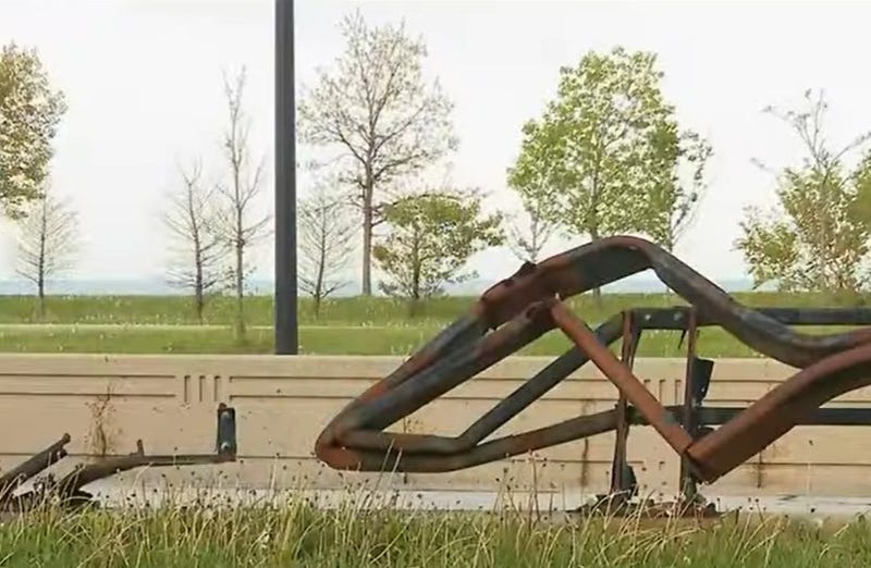 damaged guardrail