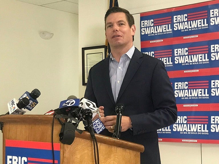 Eric Swalwell announces on July 8, 2019 that he has ended his bid for presidency