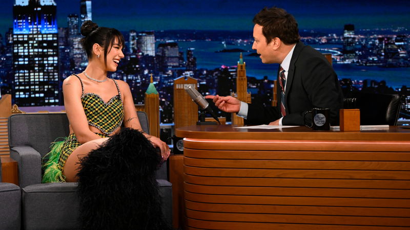 Dua Lipa and Jimmy Fallon