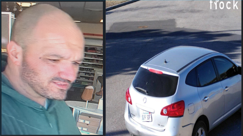 Picture of man and car suspected in recent thefts