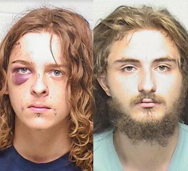 booking photos of Jacob Firestone, Nicholas Caban