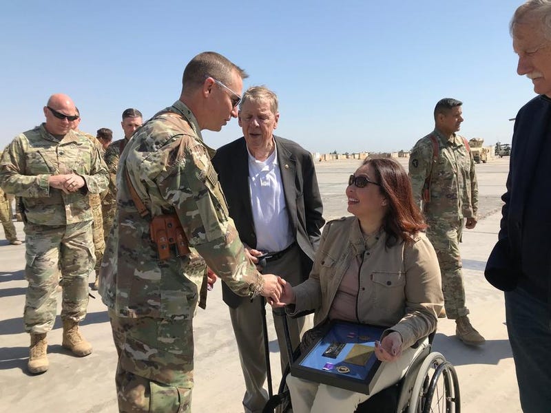 Sen. Duckworth visits Iraq for the first time since being shot down in 2004