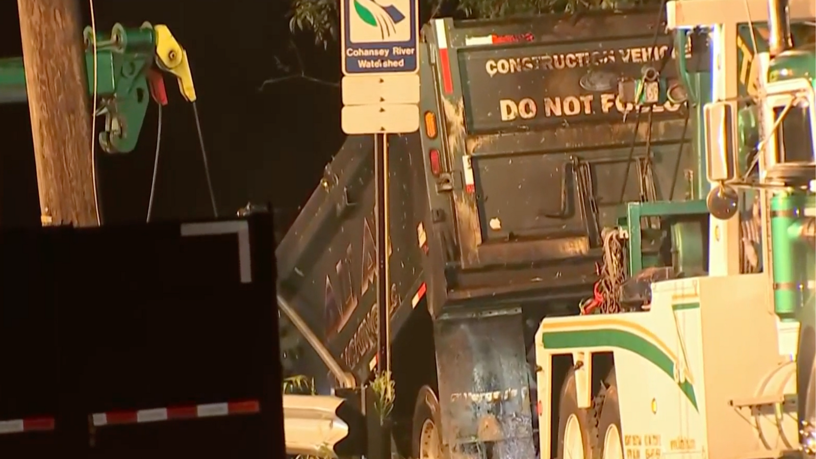 Driver’s body found after dump truck crashes into NJ river