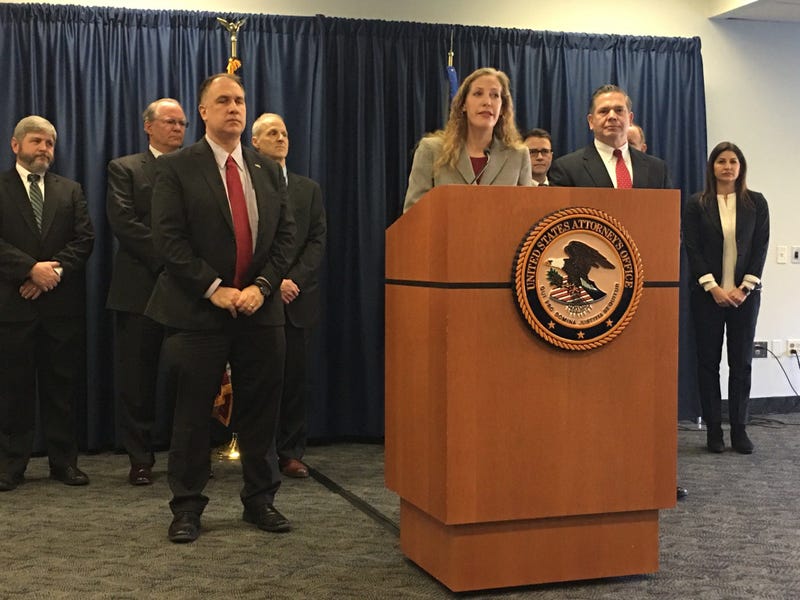 Jennifer Arbittier Williams, first assistant U.S. Attorney, discusses the federal indictment at a press conference involving John Dougherty and Bobby Henon.
