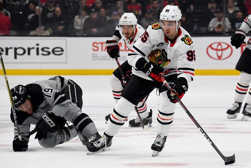 Blackhawks winger Dylan Sikura (95)