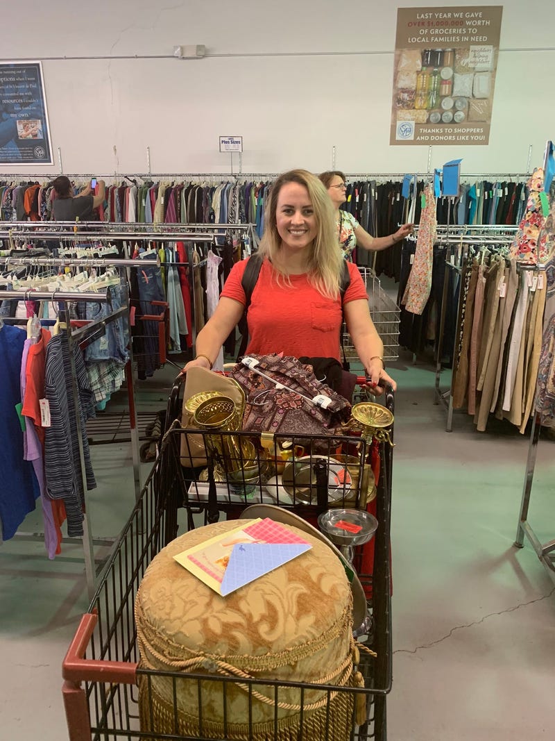 (Pre-Covid shopping at St. Vincent de Paul)