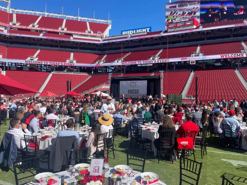 Fans gather at the 49ers' "Players for a Purpose" event.