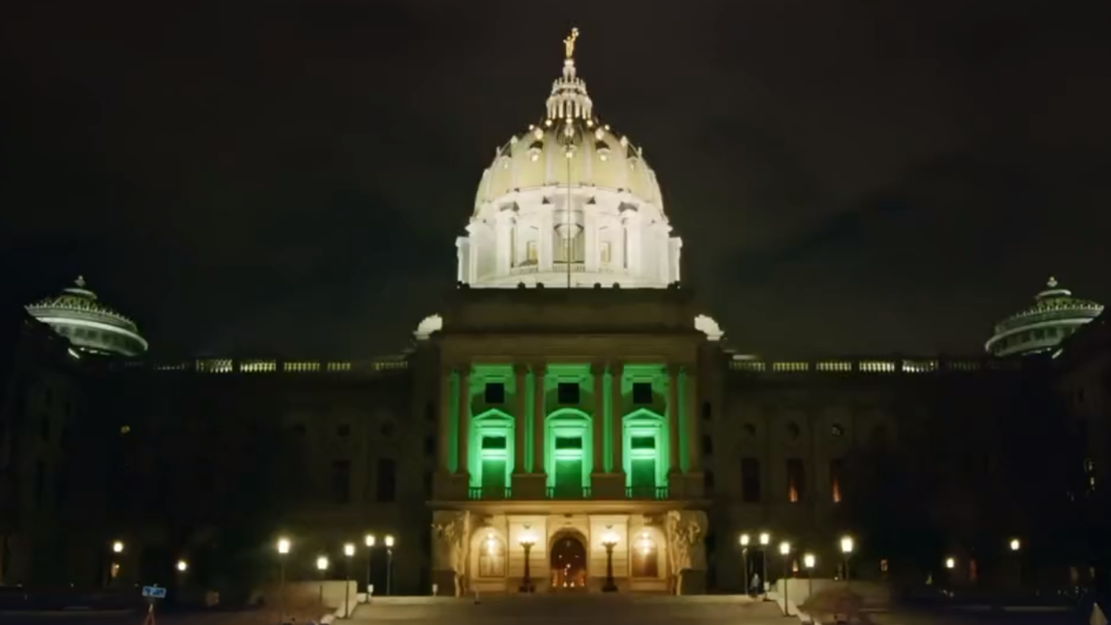 Pa. Capitol goes green during Eagles’ Super Bowl run