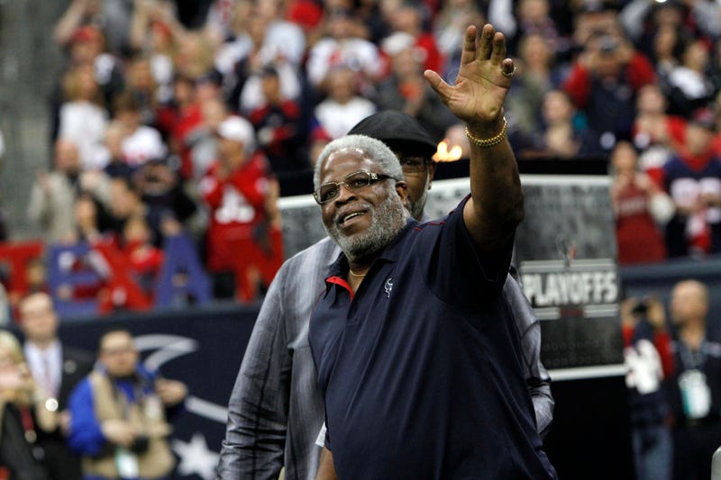 Earl Campbell before a Texans game