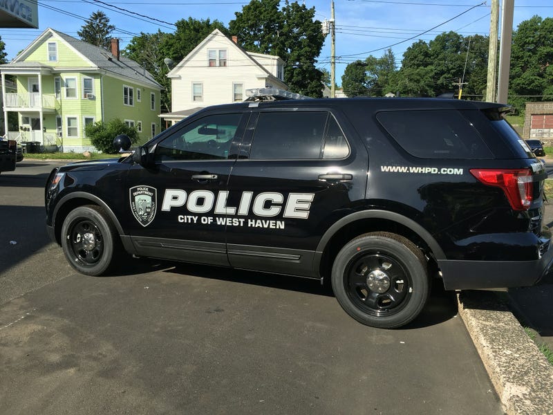 An idle West Haven Police Cruiser.