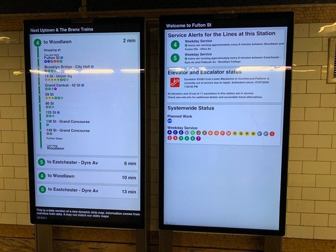 Service Change Screens 