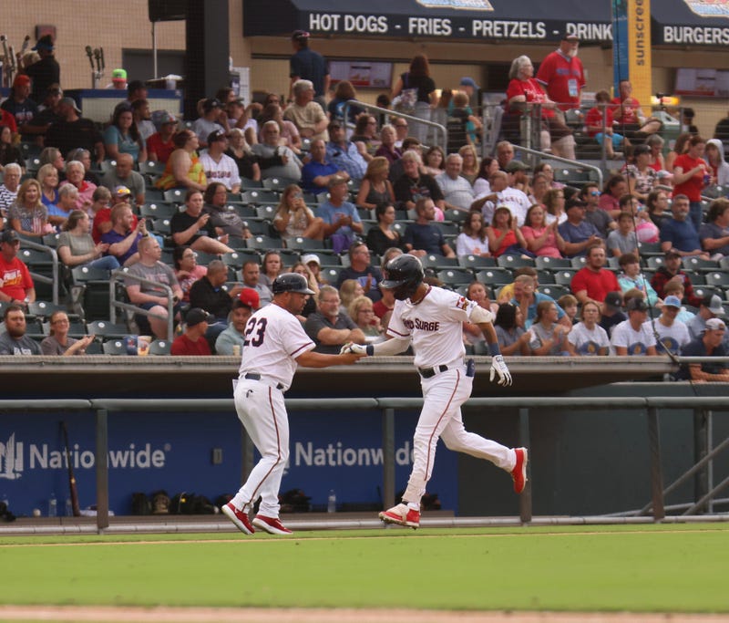 Leobaldo Cabrera with a solo home run in the bottom of the third inning